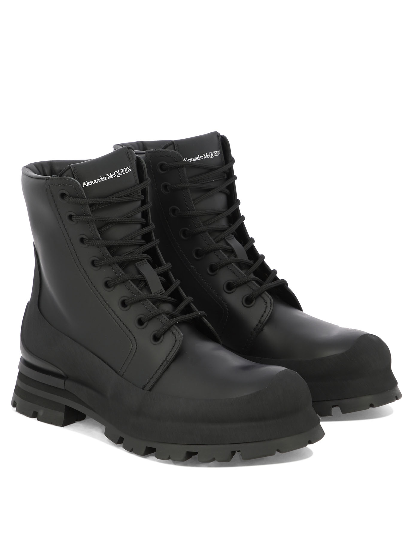 ALEXANDER MCQUEEN Black   Wander combat boots